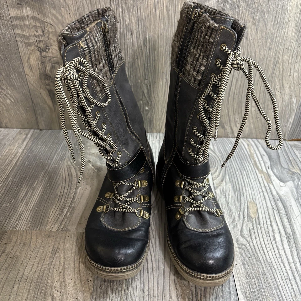 Botas altas con cordones Spring Step negras Tuape para mujer EU 37/US 7 Foto 3 de 4