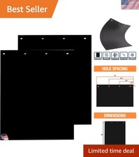 RC30PPB Black Polymer Mud Flaps, 24x30 Inch, Super Durable, Cold Weather Resi...
