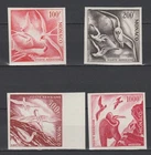 Monaco 1955 Air mail Yvert Birds IMPERF PROOFS MNH !!!