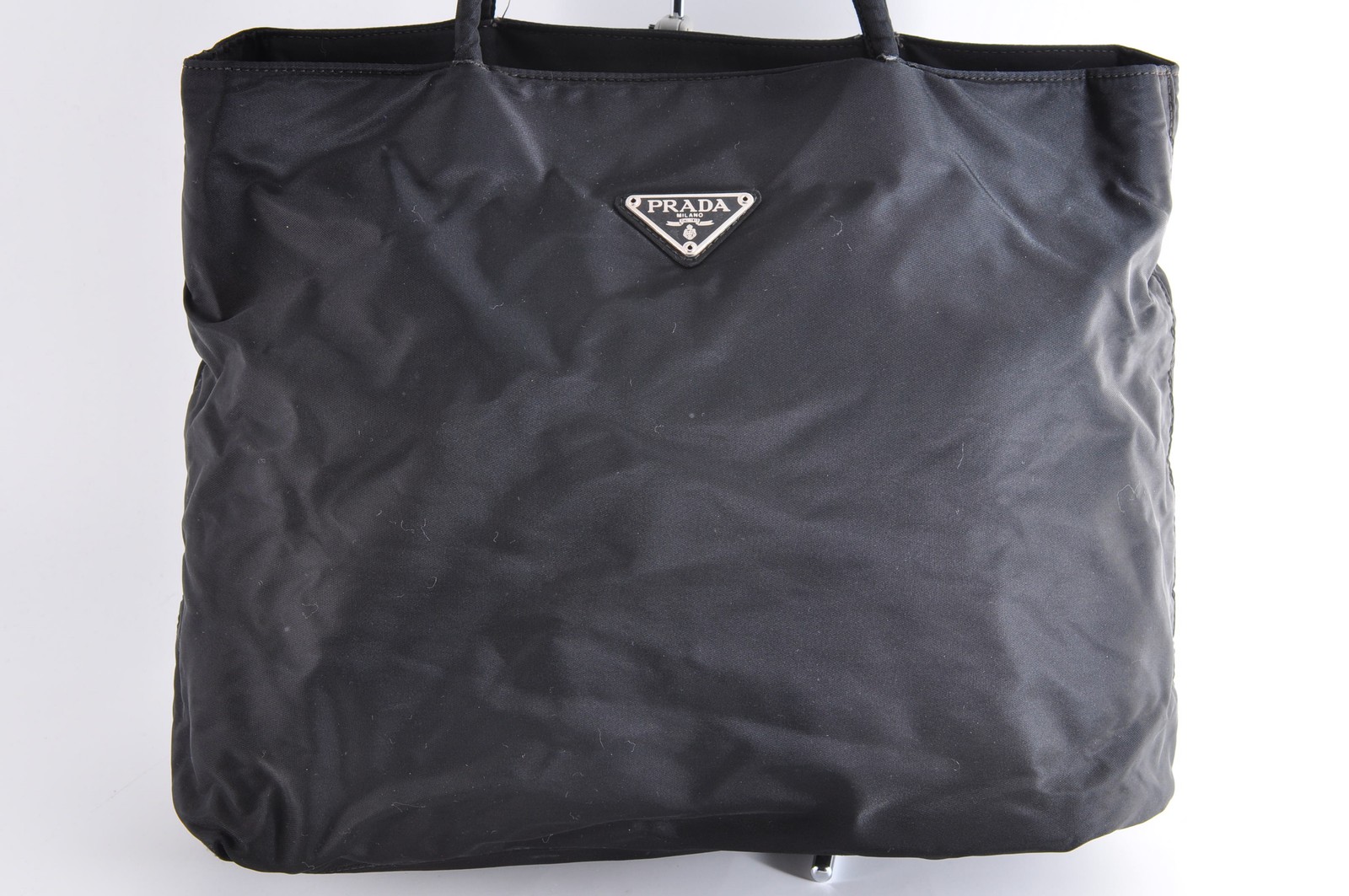 PRADA Triangular Logo Plate Hand Bag Shoulder Bag… - image 3