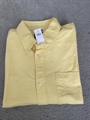 Gap Dress Oxford Shirt Men's 2XL Yellow Classic Fit Button Up Vacation  Summer