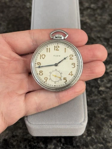 Antique 1924 ELGIN Grade 345 Model 3 Pocket Watch 12s 17j - For Repair