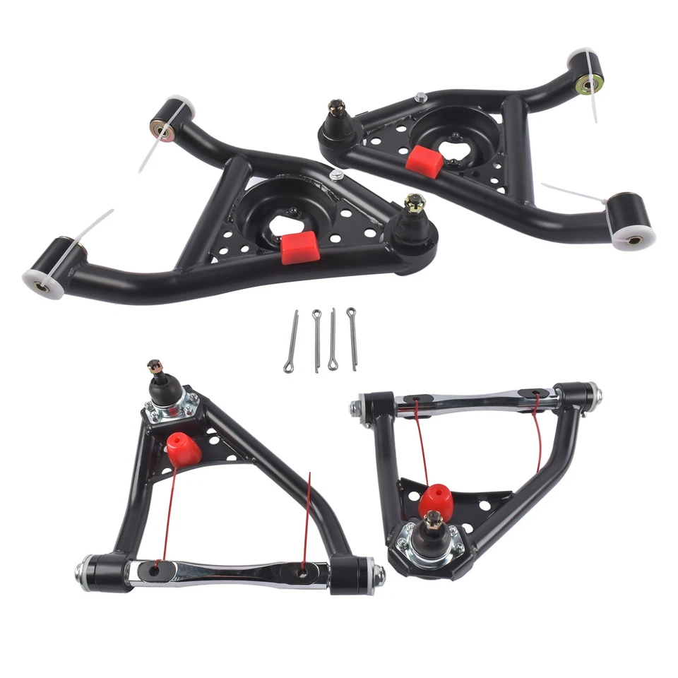 Juego de brazos de control inferiores superiores delanteros tubulares para Chevy Camaro Firebird 67-69 68-74 Foto 3 de 4