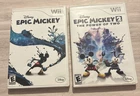 Epic Mickey 1 and 2 Game Lot -Nintendo Wii -TESTED #482