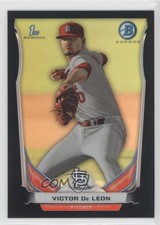 2014 Bowman Prospects Chrome Black Refractor 28/99 Victor De Leon #BCP101 1j6