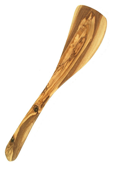 2 X Pfannenwender Glatt LäNge Ca. 30 Cm Breite Ca. 6 Cm Olivenholz-image