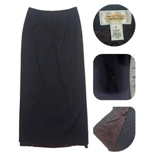 Vintage Talbots Wool Blend Maxi Skirt Womens 4 Navy Blue Dark Academia USA Made