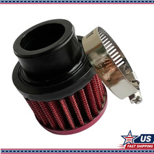 Red 25mm 1 Universal Car Air Intake Filter Adjustable Rubber End Clamp Included Red 25mm 1 Universal Car Air Intake Filter Adjustable Rubber End Clamp Included