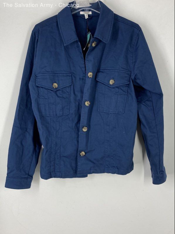 Maurices Womens Blue Cotton Blend Long Sleeve Shirt Jacket Size X-Large