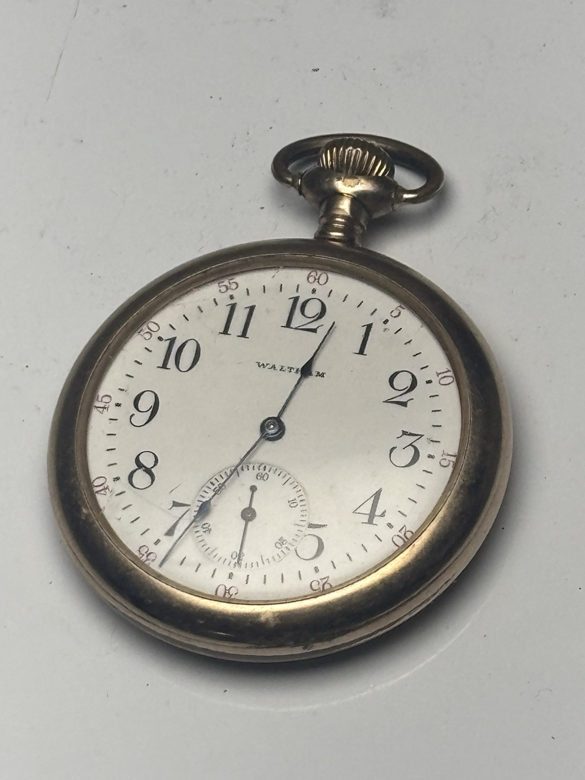 Antique Waltham Pocket Watch Gold Filled Case 15 Jewel 754229