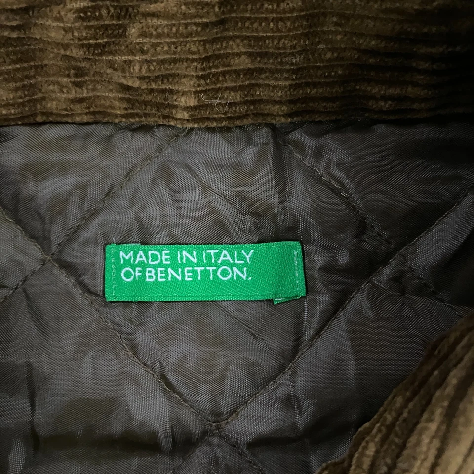 Shirt Jacket Mens Large Flannel Quilt Lined Corduroy Plaid Snap Button VTG Italy - Image 3 of 4