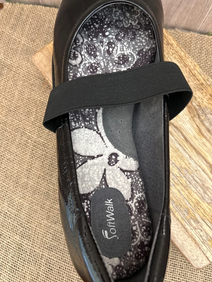 SoftWalk высоты точки черный лакированная кожа Мэри Джейн обуви США 11-11,5 ** оценка - Изображение 3 из 4