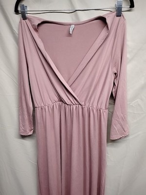 Mother Bee Women Size M Medium Blush Nursing Friendly Maternity Maxi Dress  | eBay