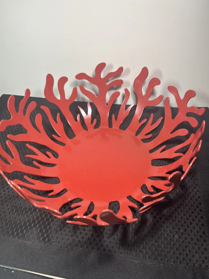 Alessi Mediterraneo rot Obstschale Korb LPWK-E 2005 groß Silvestris