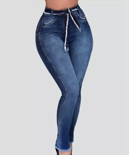 Pantalón Para Mujer Jean de Mezclilla Moda Pantalones Fino Elegantes  Colombianos | eBay