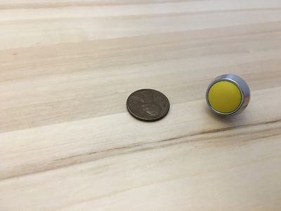 1 Piece Yellow Metal N/O 12mm Round Momentary 12v Push Button Switch 250v C27