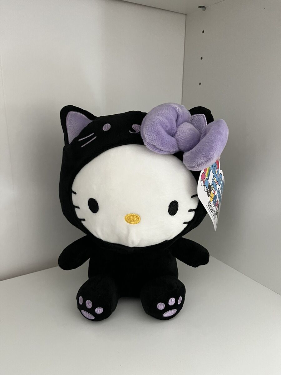 Sanrio Hello Kitty Halloween Black Cat With Purple Bow New Sanrio Hello Kitty Halloween Black Cat With Purple Bow New