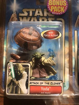 star wars attack of the clones yoda action figure