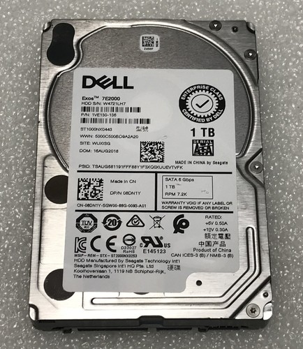 Disque dur interne SATA Seagate Dell ST1000NX0443 1 To 2,5 pouces testé - Photo 1 sur 3