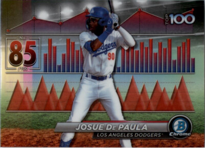 2024 Bowman Chrome Josue De Paula Top 100 Prospects #BTP-85 Los Angeles Dodgers