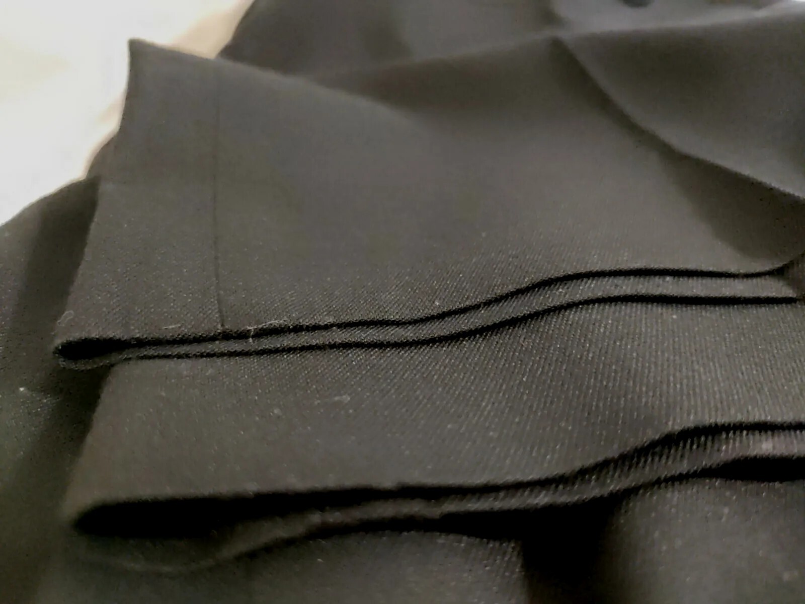 Ralph Lauren solid black flat front polyester vis… - image 9