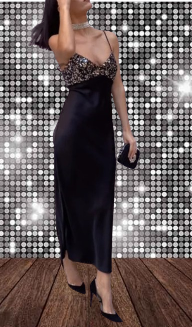 sequin slip dress zara Women's Sequin Dresses