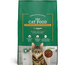 Complete Dry Cat Food with Chicken, Turkey and Vegetables, 1 pack of 3kg 2.60 per kilo