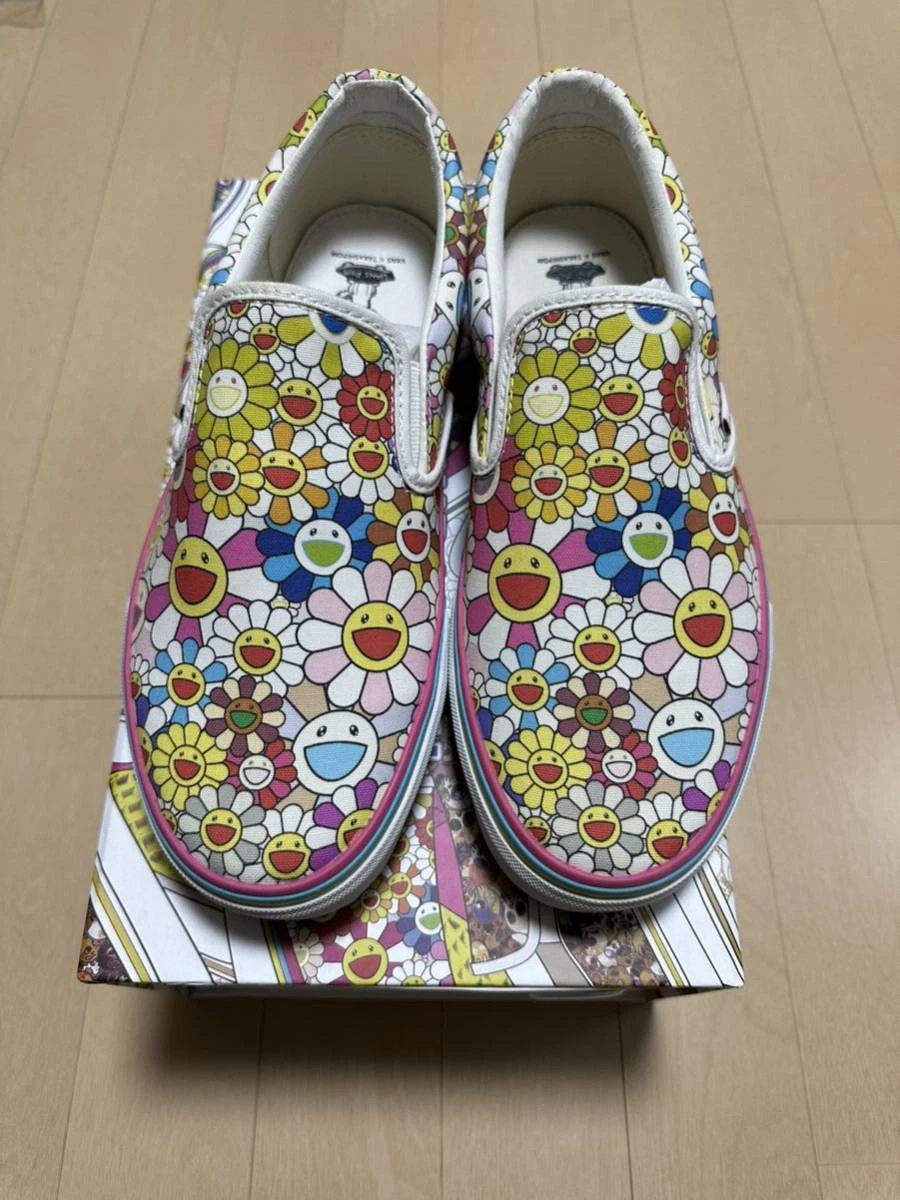 VANS Takashi Murakami Slip-on Shoes Flower Multicolor Collaboration  Men's US 9.5