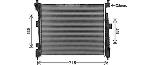 AVA Coolant Radiator JE2088 for JEEP GRAND CHEROKEE (2010) 3.6 VVT etc