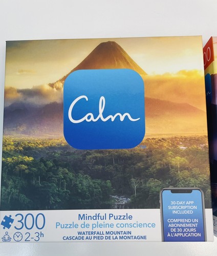 Waterfall Mountain & Foggy Mountains NEW (2) Calm Mindful Puzzles 300 pcs - Picture 2 of 7
