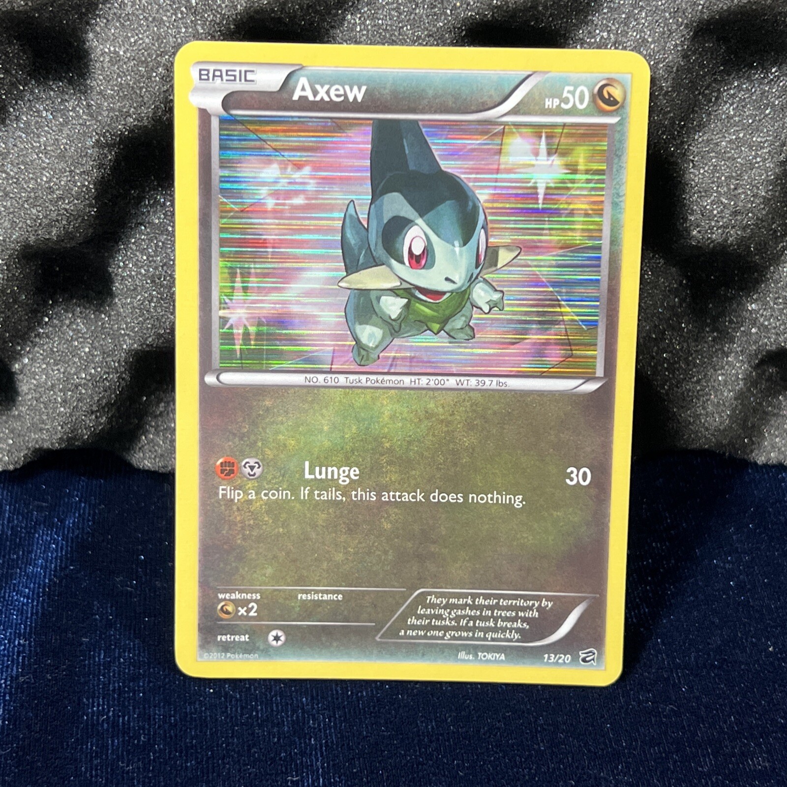Axew 13/20 Holo Dragon Vault Pokemon Card 2012 Near Mint