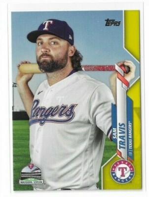 Sam Travis 2020 Topps Update Yellow Parallel Walgreen's Exclusive 