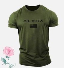 New Mens Short Sleeve T-Shirt Muscle Athletic Workout Top Gym Bodybuilding Shirt