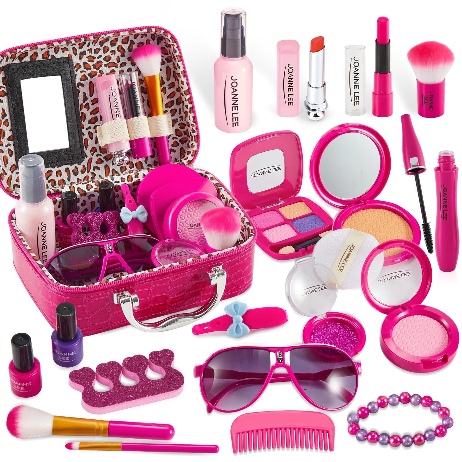 LINFUN KIDS Children Pretend Makeup Sets for Girls Fake Beauty Role Play Kit ...
