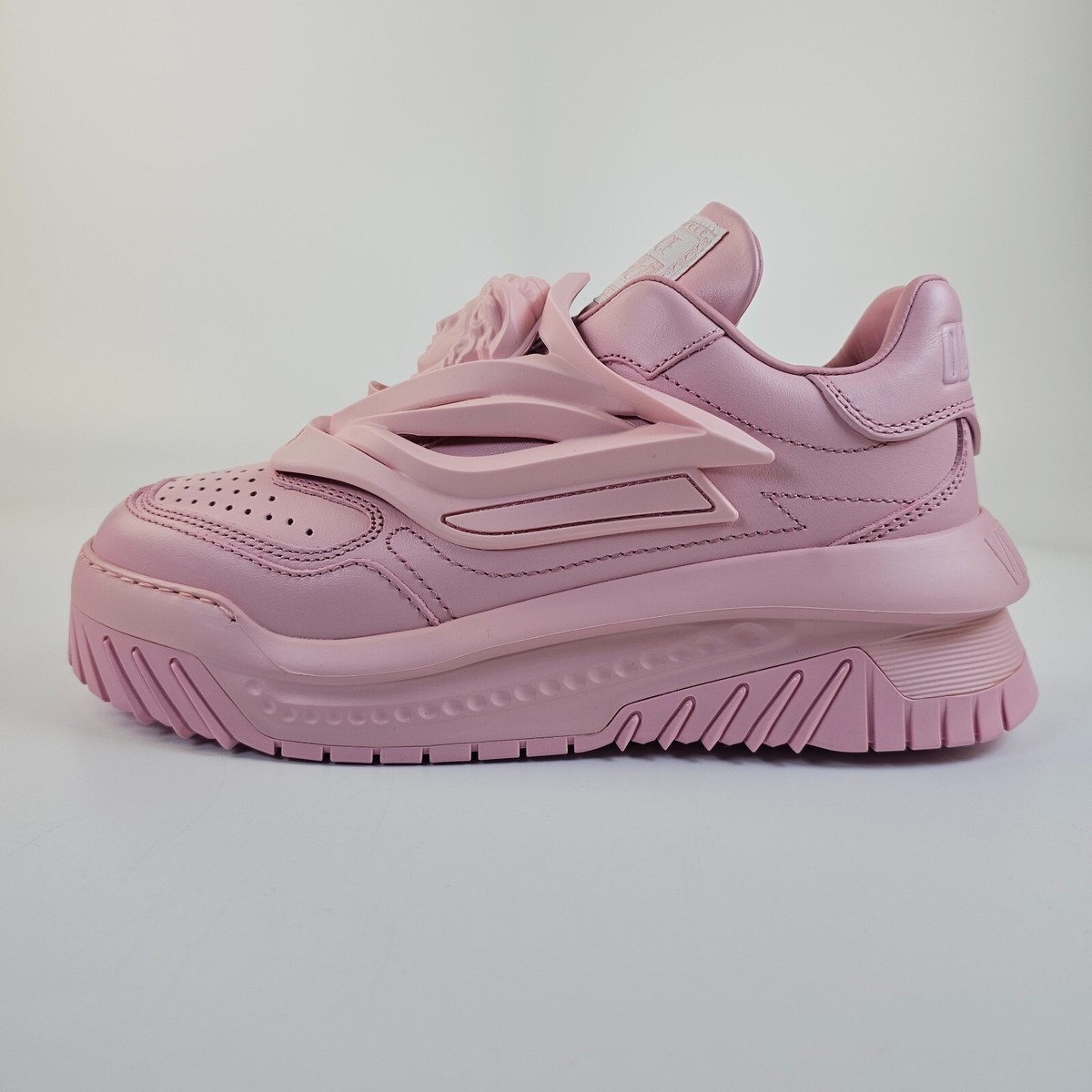 VERSACE Odissea Women's Pink Leather Low Top Sneakers New | eBay