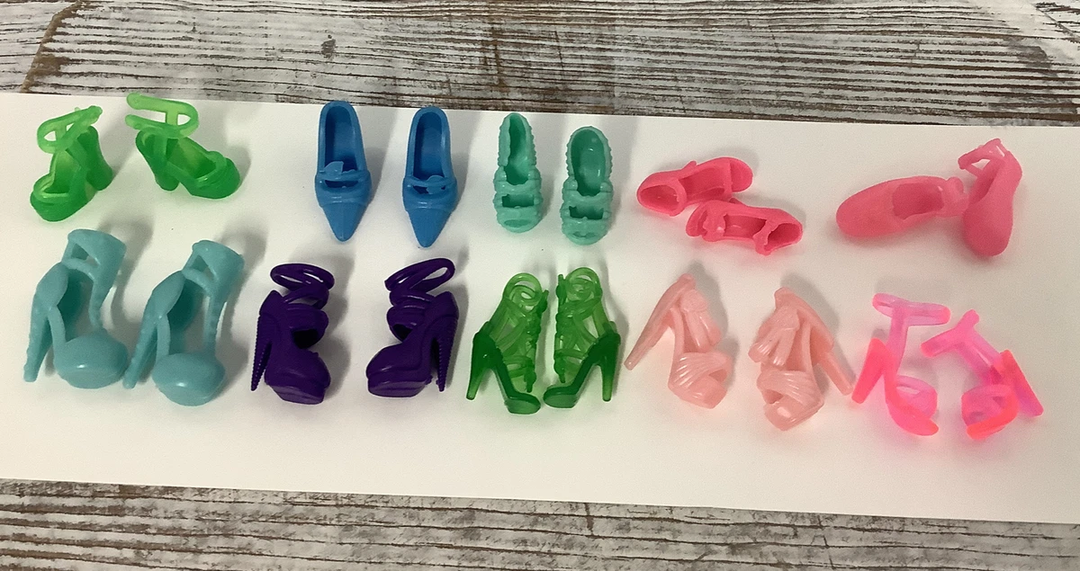 Barbie Shoes CLONE SHOES 10 PAIRS LOT of SHOES eBay