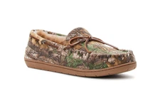 Realtree Xtra George Men's Camo Genuine Leather Trapper Moccasin Slippers: S-XL