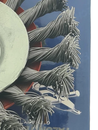 4XTopfbürste Drahtbürste 115mm M14 gezopft Kegelbürste Flex und Winkelschleifer - Bild 4 von 4