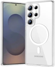 Samsung Galaxy S25 Ultra Case Clear, Shockproof Slim Magnetic Phone Case