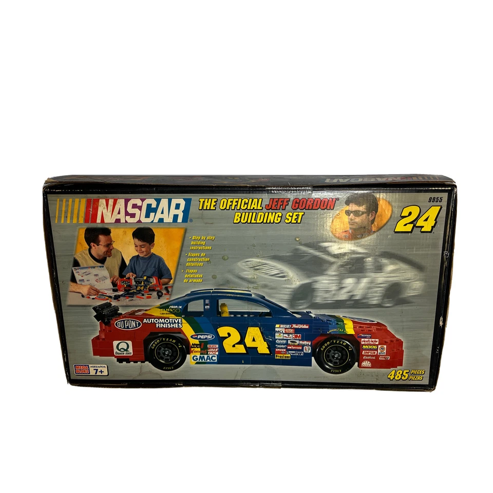 NEW NASCAR Jeff Gordon 24 Mega Bloks 9955 Race Car HTF 485 Pieces Ages 7+ - Image 3 of 4