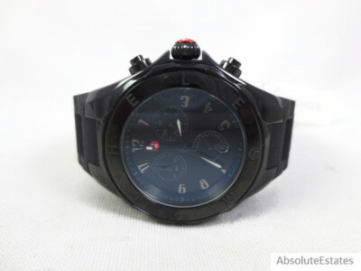 NWT MICHELE Jellybean Black Silicone Watch MWW12F000104 NEW Michele Jelly Bean Tahitian Black Watch MWW12F000104 NWT  main image 2