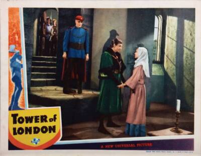 Tower Of London lobby card Boris Karloff Basil Rathbone Nan Grey 1939 OLD PHOTO