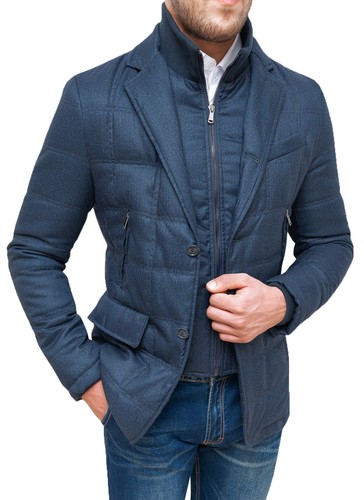 Giaccone sartoriale uomo blu elegante casual invernale man's winter jacket  | eBay