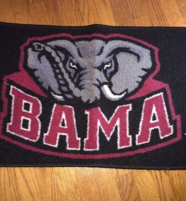ALABAMA CRIMSON TIDE Elephant Bear Bryant Persian Embroidery RUG MAT ...