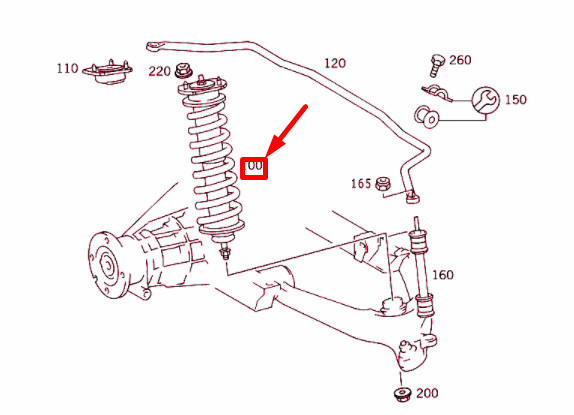 MB ML W163 Hydropneumatisches Federbein hinten A1633201813 NEU 
