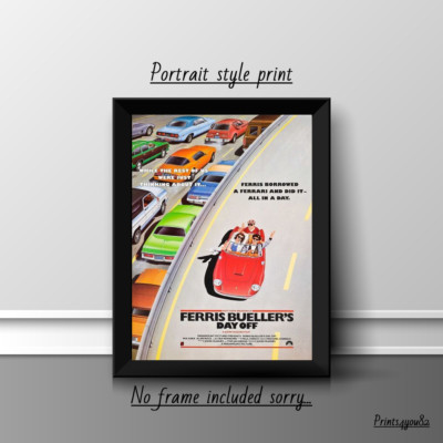 Ferris Buellers Tag frei A4 DRUCK BILD POSTER UNGERAHMT GESCHENK NEU TV FILM