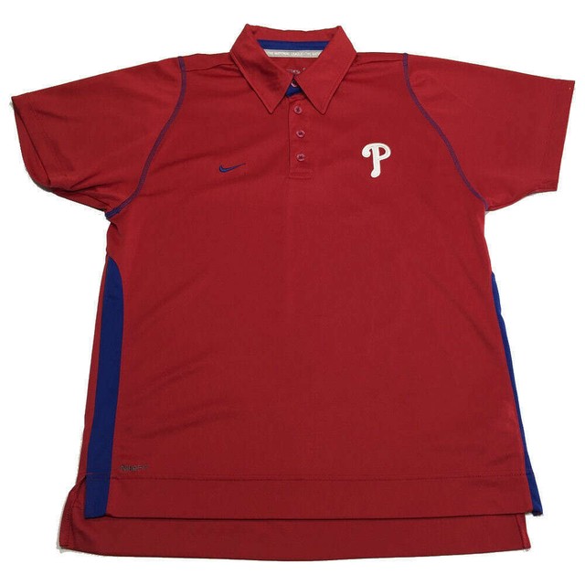 Philadelphia Phillies Nike Polo Shirt S Fit Dry MLB Baseball Mens 8426 | eBay
