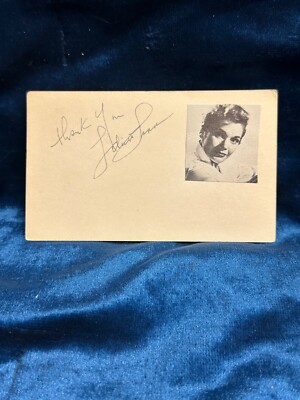   Felicia Farr ''3:10 To Yuma   Kiss Me Stupid  Signed Autograph Index Card  