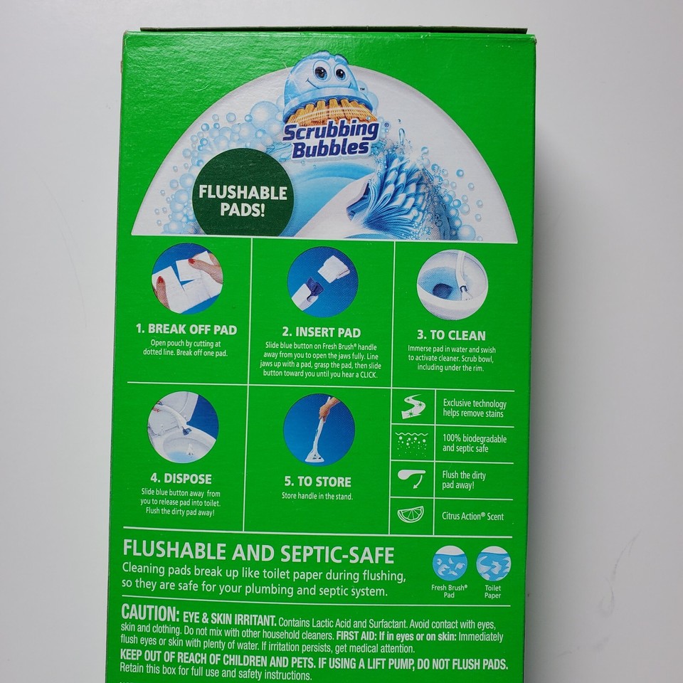 Scrubbing Bubbles Fresh Brush Disposable Toilet Starter Kit System ...