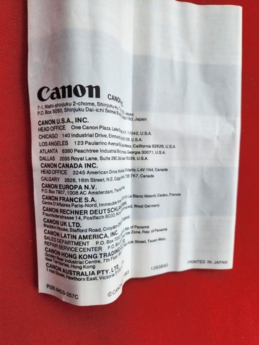 1983 Canon TP-7 Pocket Printer Made In Japan w/Directions, Case, Original Box Ca - Picture 5 of 12